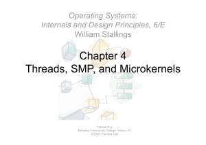 Chapter 4 Threads, SMP, and Microkernels