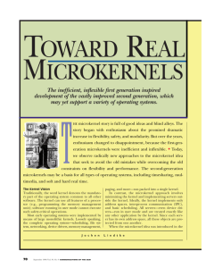 Towards Real Microkernels