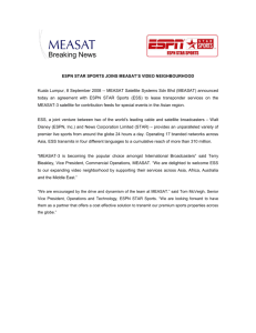 ESPN Star Sports joins MEASAT's Video Neighbourhood