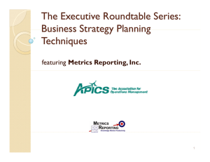 The Executive Roundtable Series: Business Strategy Planning