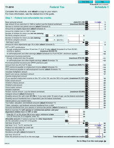 Federal Tax Schedule 1