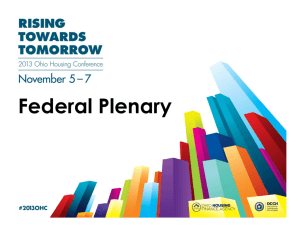 Federal Plenary - Ohio Housing Finance Agency