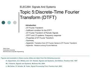 DT Fourier Transform - Concordia University