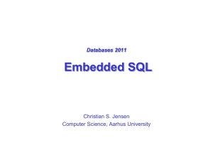 Embedded SQL - Department of Computer Science