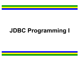 JDBC Programming I