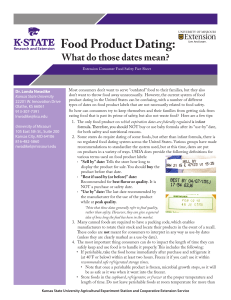 MF3204 Food Product Dating: What Do Those Dates Mean?