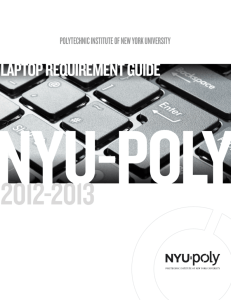 LAPTOP REQUIREMENT GUIDE - NYU Tandon School of