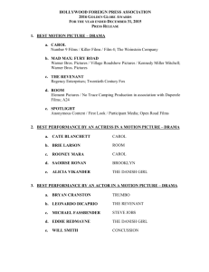 nominations - Golden Globes