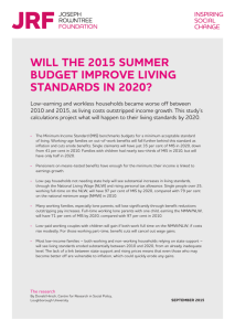 Will the 2015 Summer Budget improve living standards in 2020?