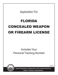 florida concealed weapon or firearm license