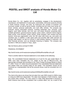 PESTEL and SWOT analysis of Honda Motor Co Ltd - Eagle