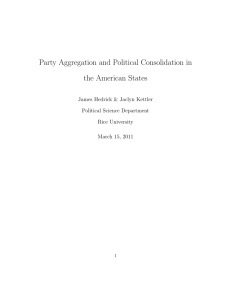 Party Aggregation and Political Consolidation in the American States