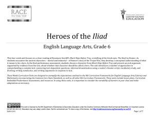 Heroes of the Iliad - KCK Literacy Curriculum