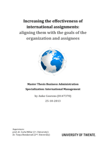 Increasing the effectiveness of international assignments: aligning