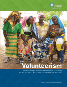 Volunteerism: An Old Concept, A New Business Model for Scaling