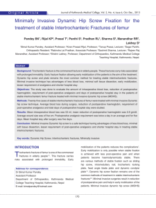 Minimally Invasive Dynamic Hip Screw Fixation for the treatment of