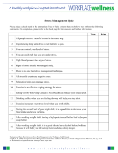 Stress Management Quiz
