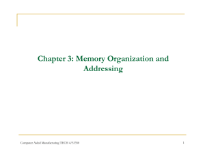 Overview of Memory Organization and Design