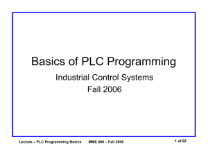 Basics of PLC Programming - NFI: Industrial Automation Training
