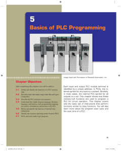 Chapter 5 Basics of PLC Programming