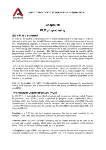 Chapter III PLC programming