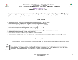 Grade 4 Unit 7 - Lafayette Parish School System