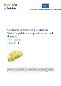 report on food donations - EESC European Economic and Social