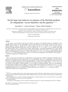 On the large time behavior of solutions of the Dirichlet problem for