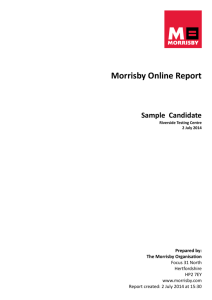 Morrisby Online Report - KickStart Careers Coaching