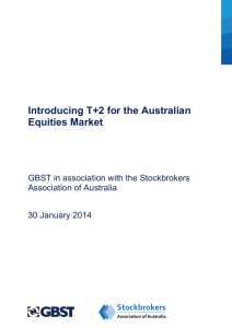 Introducing T+2 for the Australian Equities Market
