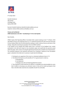 T+2 Settlement - The Australian Financial Markets Association