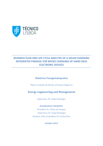 business plan and life cycle analysis of a solar charging integrated