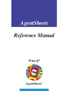 AgentSheets Reference Manual