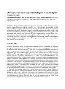 Children's interactions with animated agents in an intelligent tutoring