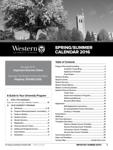 Spring/Summer Calendar 2016 - Academic Calendar