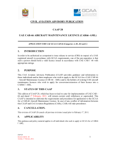 civil aviation advisory publication caap 28 uae car