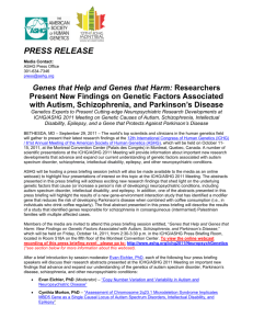 press release - American Society of Human Genetics