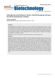 Schizophrenia and Parkinson's disease: Selected therapeutic