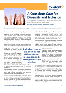 A Conscious Case for Diversity and Inclusion