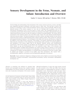 Sensory Development in the Fetus, Neonate, and Infant: Introduction