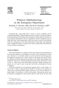 Pediatric Ophthalmology in the Emergency Department