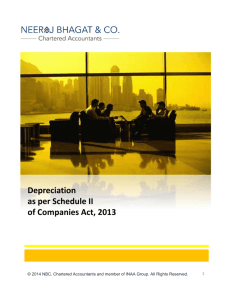 Depreciation as per Schedule II of Companies Act, 2013