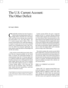 The US Current Account: The Other Deficit