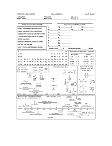 Second Midterm Ian R. Gould PRINTED FIRST NAME CHEM 234