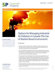 Options for Managing Air Pollution in Canada