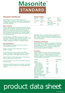 standard data sheet - Just Timber and Panels