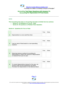 Accounting Test Paper Questions with Answers On Accounting For