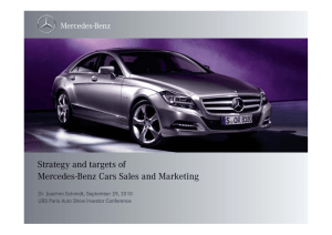 Strategy and targets of Mercedes-Benz Cars Sales and