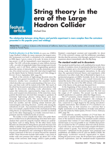 String theory in the era of the Large Hadron Collider