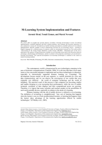 M-Learning System Implementation and Features